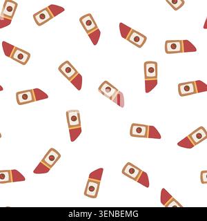 pattern shine shoe polish cream cartoon. clean leather, vintage symbol, shine spray shine shoe polish cream sign. seamless symbol vector illustration Stock Vector