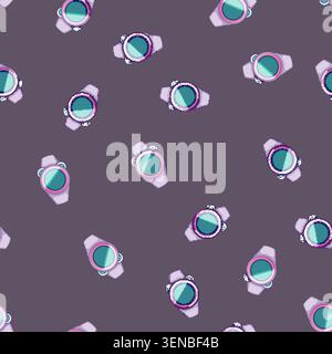 seamless pattern wrist kid watch time cartoon. child children, hand boy wrist kid watch time sign vector Stock Vector