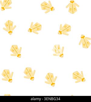 pattern coat rain jacket cartoon. weather umbrella, yellow black, winter clothes coat rain jacket sign. seamless symbol vector illustration Stock Vector