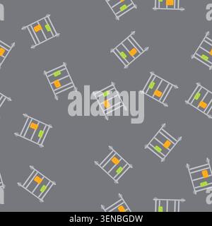 pattern radiator heater towel cartoon. wall house, home rail radiator heater towel sign. seamless vector illustration Stock Vector