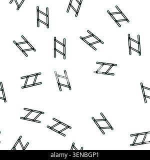 pattern architect ruler builder cartoon. architect ruler builder sign vector Stock Vector