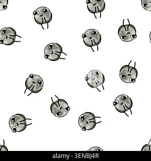 pattern event retro music character cartoon. ball ghetto, concert tape, cocktail funky event retro music character sign vector Stock Vector