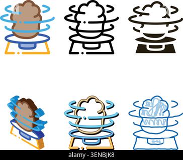 pottery making process icon vector. modern pottery making process sign. color contour symbol Stock Vector