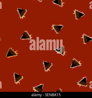 seamless pattern interface fire game button cartoon. ui space, gui menu, kit play interface fire game button sign vector Stock Vector