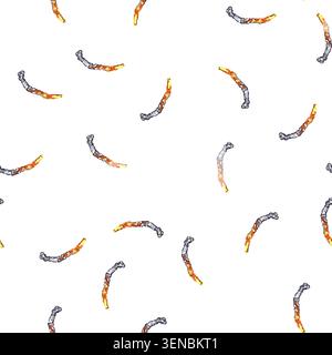 pattern space rocket launch smoke cartoon. stastronaut stream, spaceship contrail, startup bomb space rocket launch smoke sign vector Stock Vector