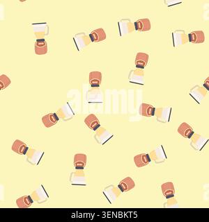 pattern smoothie blender cartoon. detox lifestyle, fresh vegetarian, juice nutrition smoothie blender sign. seamless vector illustration Stock Vector