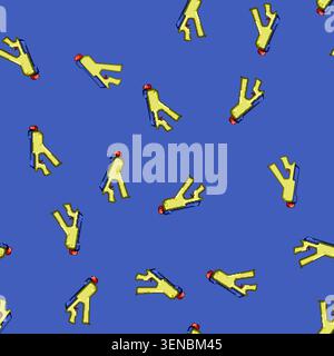 seamless pattern shot blaster gun cartoon. effect beam, energy futuristic, alien ray shot blaster gun sign vector Stock Vector