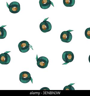 pattern repair electrical tape cartoon. equipment insulation, roll texture, paper work repair electrical tape sign vector Stock Vector
