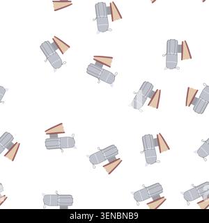 pattern beekeeping smoker tool illustration showing smoke used to calm bees for hive inspections, supporting sustainable apiary management, honey prod Stock Vector
