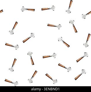pattern cafe portafilter coffee cartoon. caffeine aroma, drink beverage, morning filter cafe portafilter coffee sign vector Stock Vector