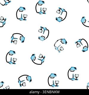 pattern gun paint sprayer cartoon. er drip, logo body, car auto gun paint sprayer sign vector Stock Vector