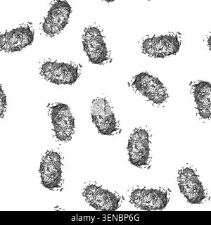 seamless pattern vector lemongrass hand drawn. plant leaf, top illustration, botanical oil vector lemongrass black sketch illustration Stock Vector