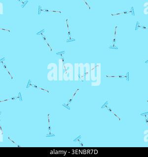pattern technology electric mop cartoon. broom machine, modern housework, type robot technology electric mop sign. seamless vector illustration Stock Vector