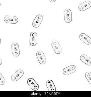 pattern Carbon monoxide detector illustrating smoke and fire alarms for residential safety, providing essential protection against invisible gas hazar Stock Vector
