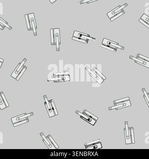 seamless pattern Window security lock, featuring a keyhole and handle mechanism, ensuring comprehensive protection and safety for residential and comm Stock Vector