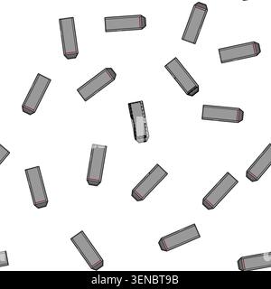 pattern Server housing multiple hard drives creating a network attached storage system for centralized data archiving, backup, and sharing in a virtua Stock Vector