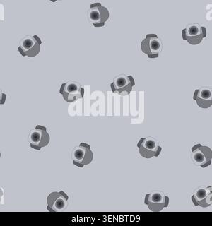 pattern technology ip camera cartoon. control cam, guard internet, equment lens technology ip camera sign. seamless vector illustration Stock Vector
