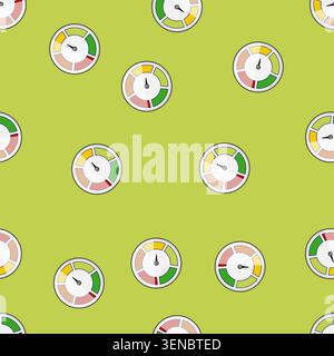 seamless pattern cluster speedometer cartoon. calibration accuracy, sensor digital, analog reading cluster speedometer sign vector Stock Vector