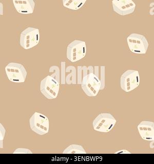 pattern wifi travel router cartoon. internet compact, wireless connectivity, hotspot device wifi travel router sign. seamless vector illustration Stock Vector