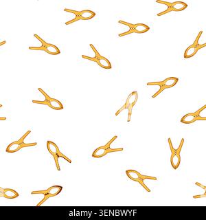 pattern grip clothespin cartoon. line secure, hold fastener, clip hanger grip clothespin sign vector Stock Vector