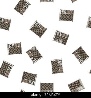 pattern wood wine cabinet cartoon. shelf restaurant, rack ry, cellar interior wood wine cabinet sign vector Stock Vector