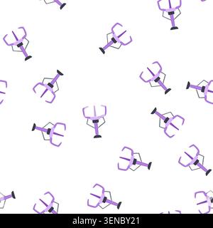 pattern crane claw machine cartoon. mechanical toy, gripper grab, gambling play crane claw machine sign. seamless symbol vector illustration Stock Vector