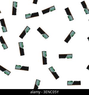 pattern pc desktop memory cartoon. ram access, board hardware pc desktop memory sign vector Stock Vector