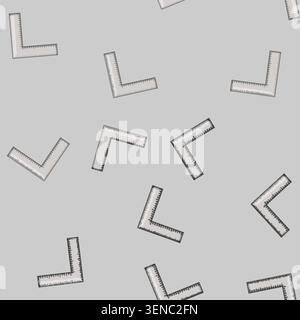seamless pattern engineer ruler builder cartoon. engineer ruler builder sign vector Stock Vector