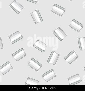 seamless pattern white pillow orthopedic cartoon. white pillow orthopedic sign vector Stock Vector