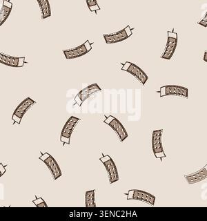 seamless pattern lock medical bed control cartoon. brake castors, manual electric, hydraulic trendelenburg lock medical bed control sign vector Stock Vector