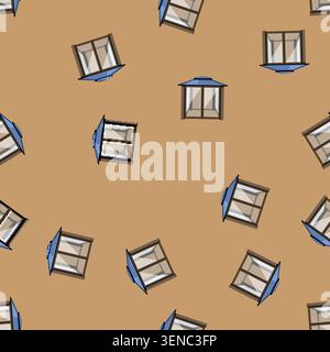 seamless pattern sky pergola patio cartoon. blue aluminum, garden roof, luxury construction sky pergola patio sign vector Stock Vector