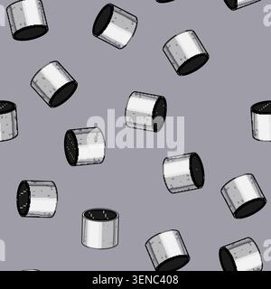 seamless pattern stream faucet aerator cartoon. restrictor adapter, conservation device, fixture plumbing stream faucet aerator sign vector Stock Vector