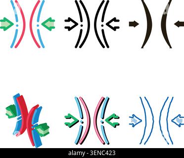 Block Vocal Cords Icon Vector. Outline Block Vocal Cords simplified Sign. Isolated Contour Symbol Stock Vector