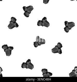pattern mining coal ore cartoon. extraction carbon, energy fossil, anthracite bituminous mining coal ore sign vector Stock Vector