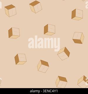 seamless pattern wood wooden blocks cartoon. build business, play game, construction goal wood wooden blocks sign vector Stock Vector