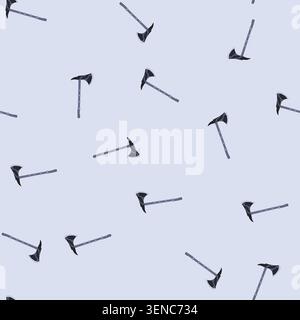 pattern battle viking axe cartoon. norse weapon, raid shield, conquest berserker battle viking axe sign. seamless vector illustration Stock Vector