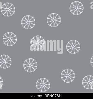 pattern alloy wheel flat illustration showing a modern car rim component on white background, minimalist vector icon for automotive design, performanc Stock Vector