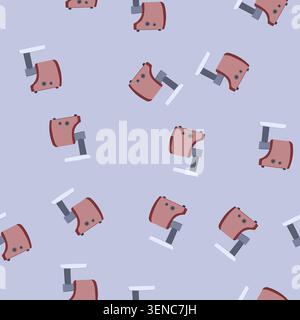 pattern metal meat grinder cartoon. cooking steel, utensil stainless, appliance vintage metal meat grinder sign. seamless vector illustration Stock Vector