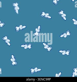seamless pattern line crumpled plastic bottle cartoon. waste crush, outline can, cup transparent line crumpled plastic bottle sign vector Stock Vector