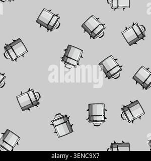 seamless pattern cook double boiler pan cartoon. making chocolate, home healthy cook double boiler pan sign vector Stock Vector