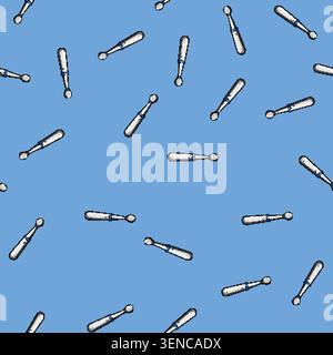 seamless pattern kitchen smart spoon cartoon. gadget utensil, eating assistive, device ergonomic kitchen smart spoon sign vector Stock Vector