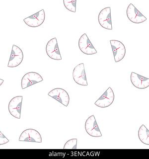 pattern dashboard speedometer cartoon. instrument reading, calibration accuracy, sensor digital dashboard speedometer sign. seamless symbol vector ill Stock Vector
