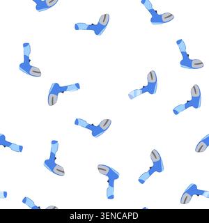 pattern wrinkles steamer portable cartoon. iron wrinkle, free quick, efficient lightweight wrinkles steamer portable sign. seamless symbol vector illu Stock Vector