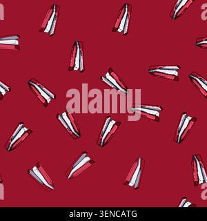 seamless pattern industry stapler cartoon. vehicle transportation, industrial work, storage equipment industry stapler sign vector Stock Vector