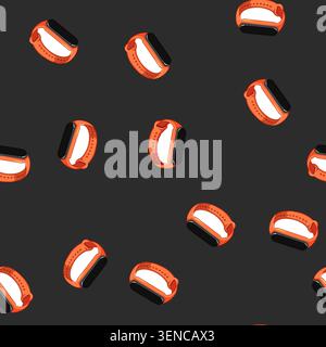 seamless pattern digital fitness bracelet cartoon. activity smartwatch, band wrist digital fitness bracelet sign vector Stock Vector