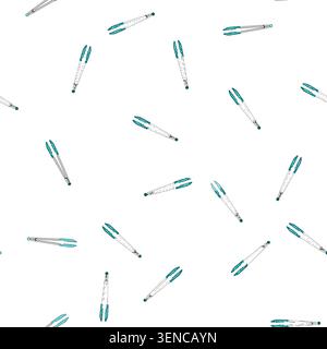 pattern grill tongs hand cartoon. ice outdoor, line chef, braai grilling grill tongs hand sign vector Stock Vector