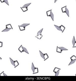 pattern falling shower head cartoon. drop rain, pipe silver, metal chrome falling shower head sign. seamless symbol vector illustration Stock Vector