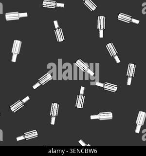 seamless pattern Dropper bottle containing a clear liquid, useful for dispensing essential oils, medical solutions, or cosmetic products like serum an Stock Vector