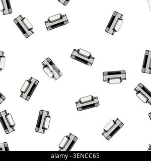 pattern scanner photo printer cartoon. office machine, laser digital scanner photo printer sign vector Stock Vector