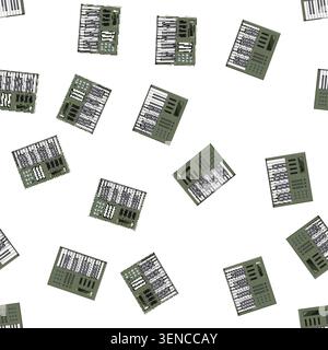 pattern dj synthesizer audio cartoon. dj synthesizer audio sign vector Stock Vector